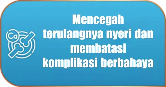 Mencegah terulangnya nyeri dan membatasi komplikasi berbahaya
